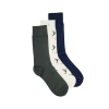 Sélectionné par Fleux Set de 3 chaussettes Skieur - Marine Vert - 43/45 > Femme Chaussettes|Chaussettes