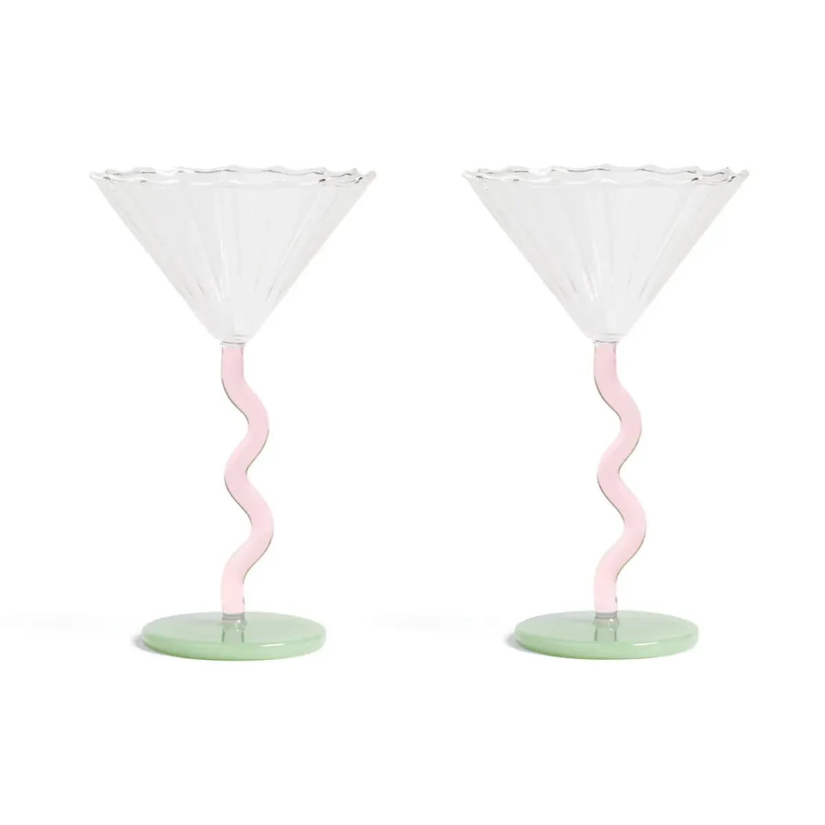&klevering Set de 2 Coupes Curve > Carafes & Verres