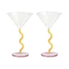 &klevering Set de 2 Coupes Curve - Caramel > Carafes & Verres