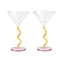&klevering Set de 2 Coupes Curve - Caramel > Carafes & Verres