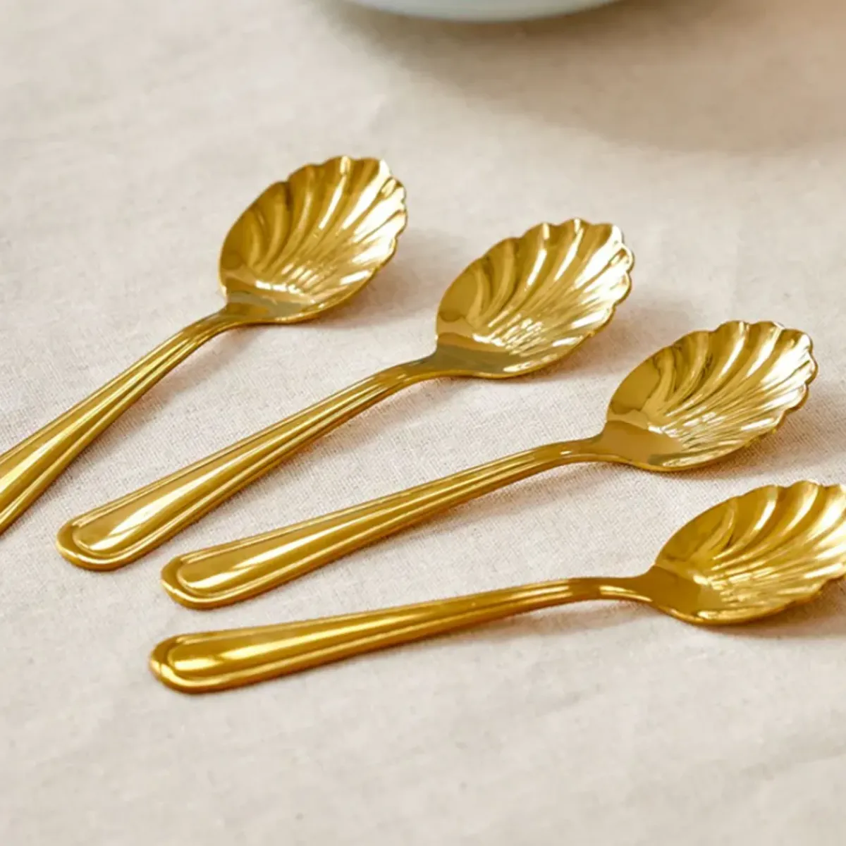 Rice Set de 4 cuillères à dessert en acier inoxydable > Assiettes & Couverts