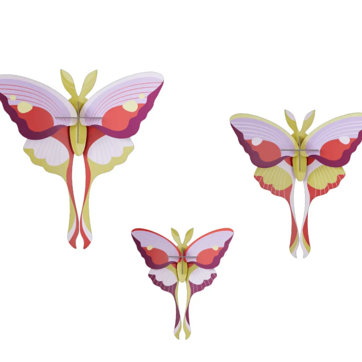 Studio Roof Set De 3 Décorations Murale Lilac Comet Butterflies > Enfant Décoration Enfants|Décorations Murales