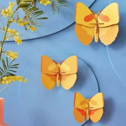 Studio Roof Set De 3 Décorations Murale Yellow Butterflies > Enfant Décoration Enfants|Décorations Murales