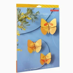 Studio Roof Set De 3 Décorations Murale Yellow Butterflies > Enfant Décoration Enfants|Décorations Murales