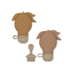 Konges Slojd Set de 2 Gourdes À Smoothie - Almond/Blush > Enfant Vaisselle Enfants|Vaisselle Enfant