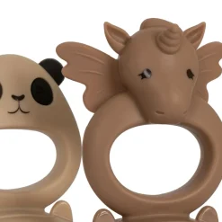 Konges Slojd Set de 2 Grignoteuses Licorne et Panda - Shell/Blush > Enfant Vaisselle Enfants|Vaisselle Enfant