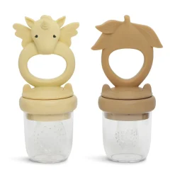 Konges Slojd Set de 2 Grignoteuses Licorne - Limonade/Almond > Enfant Vaisselle Enfants|Vaisselle Enfant