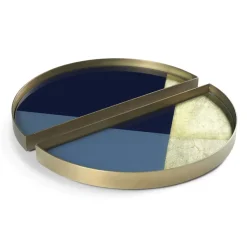 Ethnicraft Set de 2 mini plateaux géométriques Half Moon > Plats & Plateaux