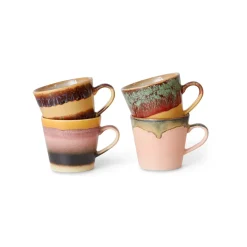 HK Living Set de 4 Mugs Cappuccino Vista 70S > Tasses & Mugs