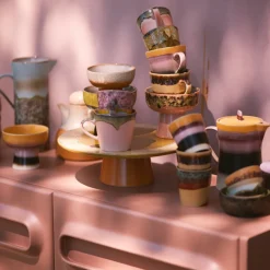 HK Living Set de 4 Mugs Cappuccino Vista 70S > Tasses & Mugs