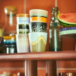 HK Living Set de 6 Mugs 70's Elements en céramique > Tasses & Mugs