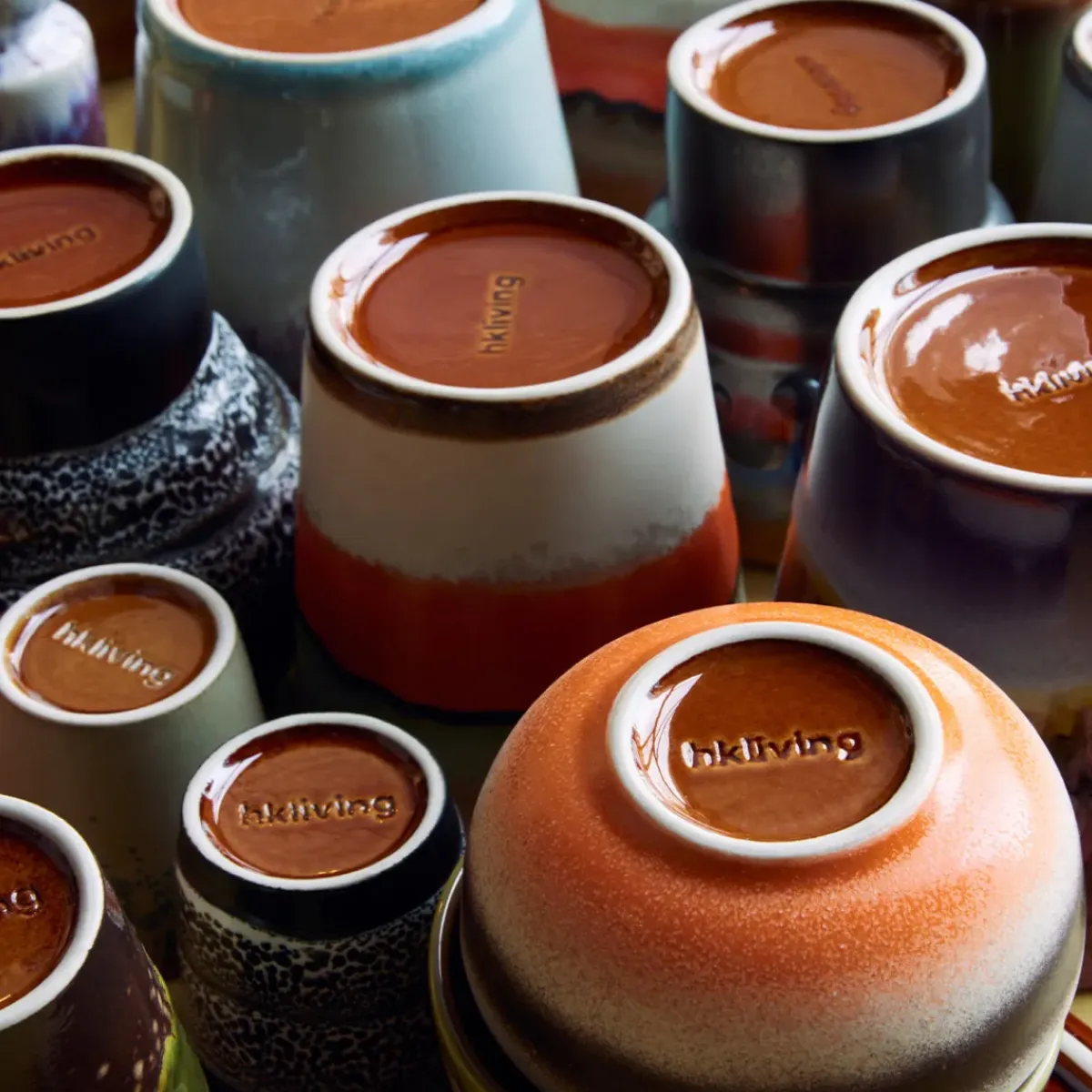 HK Living Set de 6 Mugs 70's Elements en céramique > Tasses & Mugs