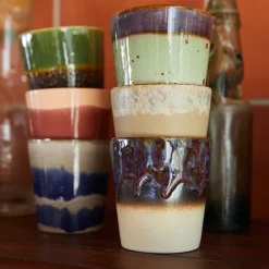 HK Living Set de 6 Mugs 70's Grounding en céramique > Tasses & Mugs