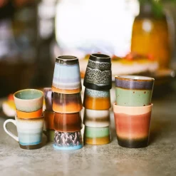 HK Living Set de 6 Mugs 70's Grounding en céramique > Tasses & Mugs