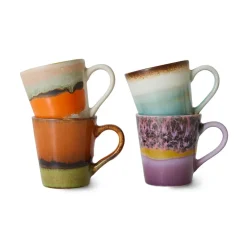 HK Living Set de 4 Mugs 70's Retro > Tasses & Mugs