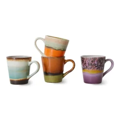HK Living Set de 4 Mugs 70's Retro > Tasses & Mugs