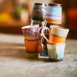 HK Living Set de 4 Mugs 70's Retro > Tasses & Mugs
