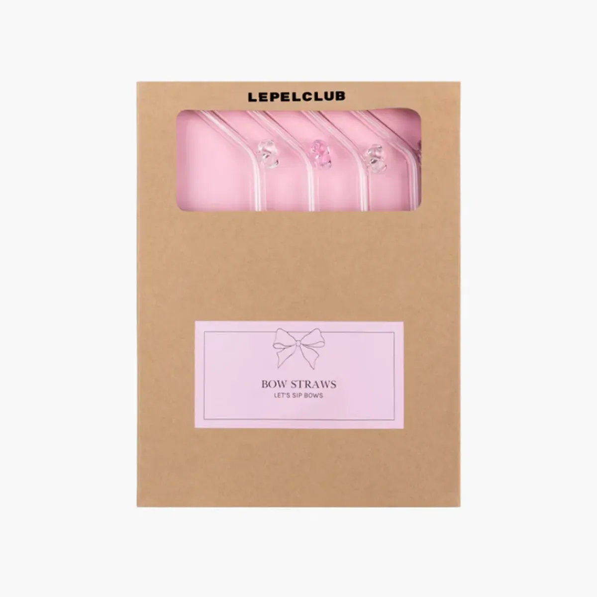 Lepelclub Set de 4 Pailles Bow > Assiettes & Couverts