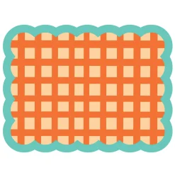 Fleux Set de table Biscotti à Carreaux - 38 cm x 48 cm - Rouge u0026 Bleu > Sets De Table & Dessous De Verre