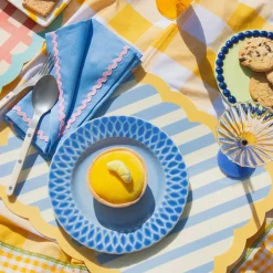 Fleux Set de table Biscotti à Rayures - 38 cm x 48 cm - Bleu u0026 Jaune > Sets De Table & Dessous De Verre