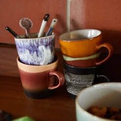 HK Living Set de 4 Tasses Americano 70's Friction en céramique > Tasses & Mugs
