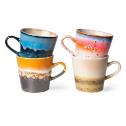 HK Living Set de 4 Tasses Americano 70's Pegasus en céramique > Tasses & Mugs