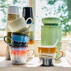 HK Living Set de 4 Tasses Americano 70's Pegasus en céramique > Tasses & Mugs