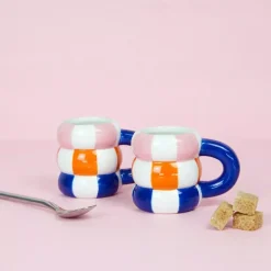 Sélectionné par Fleux Set de 2 tasses Bouée - Bleu > Bougies, Bougeoirs Et Allumettes