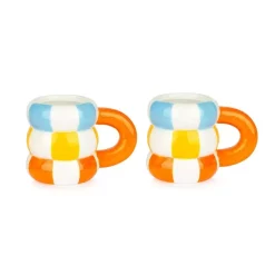 Sélectionné par Fleux Set de 2 tasses Bouée - Orange > Bougies, Bougeoirs Et Allumettes