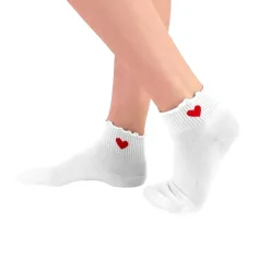 Sélectionné par Fleux Socquettes Coeur Dentelle Blanc > Femme Chaussettes|Chaussettes