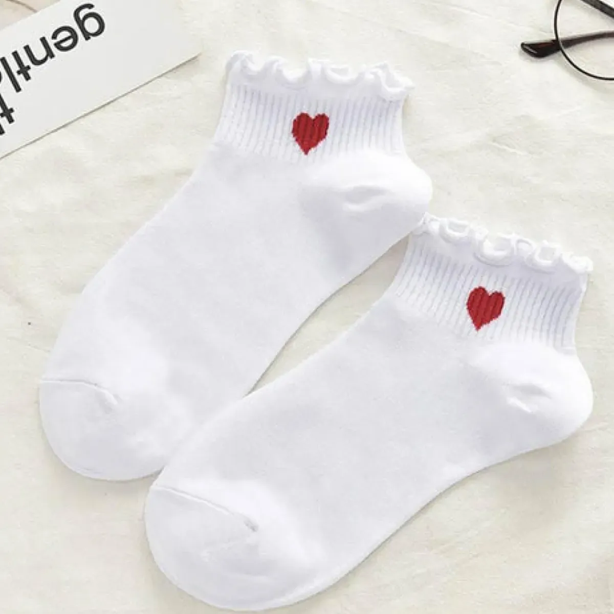 Sélectionné par Fleux Socquettes Coeur Dentelle Blanc > Femme Chaussettes|Chaussettes