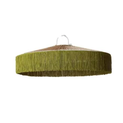 Honoré Suspension Parasol Franges - Ø 70 cm - Vert > Suspensions