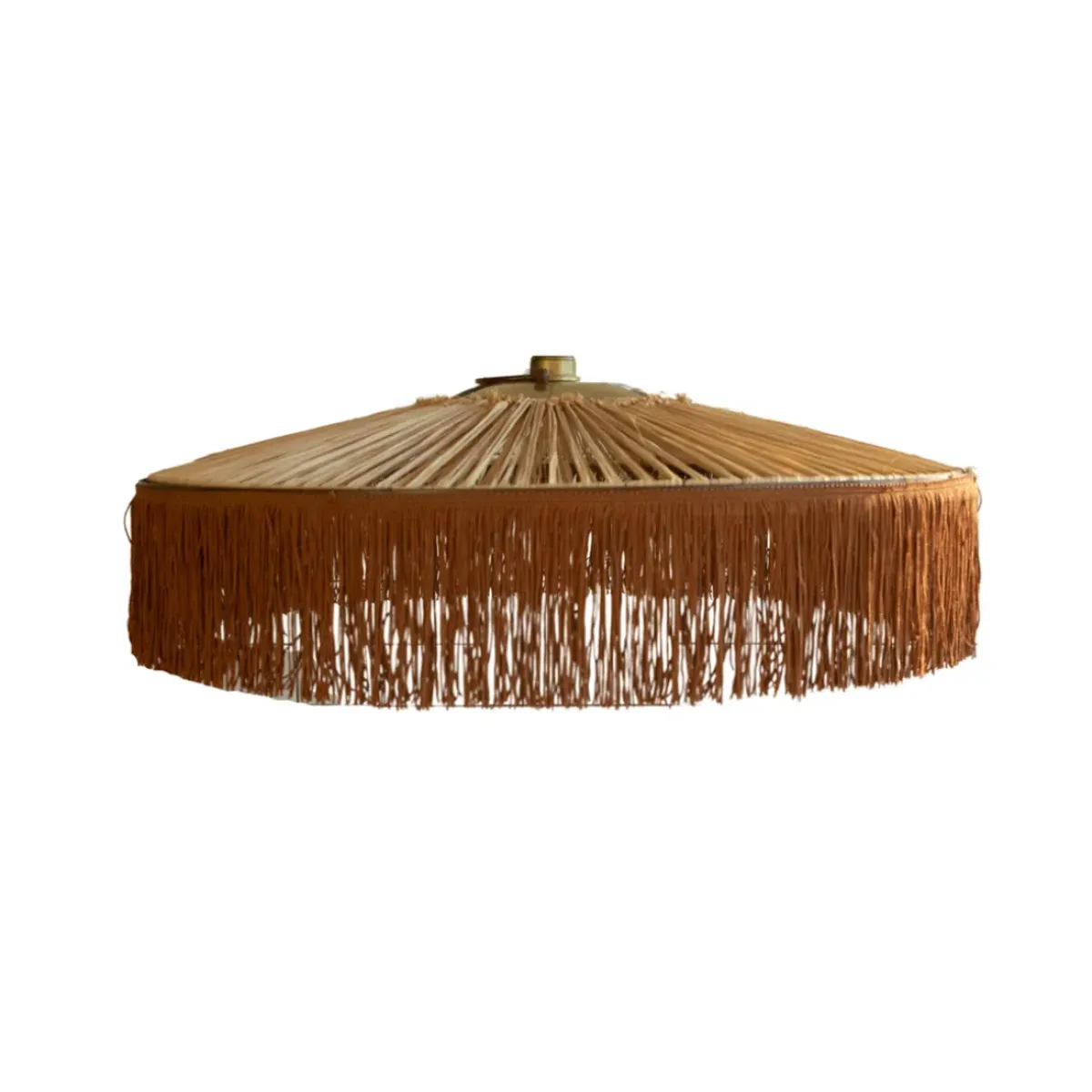 Honoré Suspension Parasol Franges - Ø 70 cm - Marron > Suspensions
