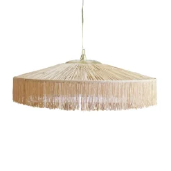 Honoré Suspension Parasol Franges - Ø 70 cm - Naturel > Suspensions