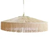 Honoré Suspension Parasol Franges - Ø 100 cm - Naturel > Suspensions