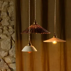 Enamoura Suspension Yvonne En Dentelle Terre Mêlée > Fabriqué En France|Suspensions