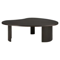 Ethnicraft Table basse Boomerang en acajou L 85 x l 77 - Marron > Tables Basses & D'appoint