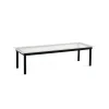 Hay Table basse Kofi Chêne Massif Noir u0026 Verre Roseau Clair - l 140 x L 50 x h 36 cm > Tables Basses & D'appoint