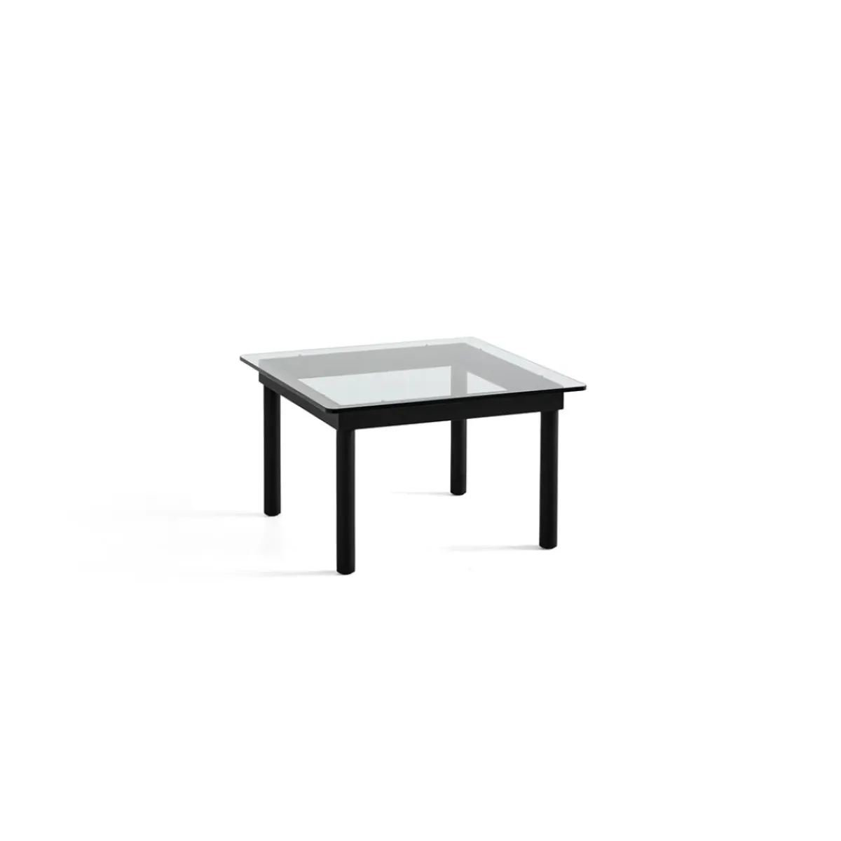 Hay Table basse Kofi Chêne Massif Noir u0026 Verre Clair - l 60 x L 60 x h 36 cm > Tables Basses & D'appoint
