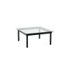 Hay Table basse Kofi Chêne Massif Noir u0026 Verre Clair - l 80 x L 80 x h 36 cm > Tables Basses & D'appoint