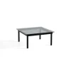 Hay Table basse Kofi Chêne Massif Noir u0026 Verre Teinté Gris - l 80 x L 80 x h 36 cm > Tables Basses & D'appoint