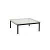 Hay Table basse Kofi Chêne Massif Noir u0026 Verre Roseau Clair - l 100 x L 100 x h 36 cm > Tables Basses & D'appoint