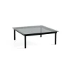 Hay Table basse Kofi Chêne Massif Noir u0026 Verre Teinté Gris - l 100 x L 100 x h 36 cm > Tables Basses & D'appoint