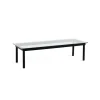 Hay Table basse Kofi Chêne Massif Noir u0026 Verre Clair - l 140 x L 50 x h 36 cm > Tables Basses & D'appoint
