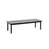 Hay Table basse Kofi Chêne Massif Noir u0026 Verre Teinté Gris - l 140 x L 50 x h 36 cm > Tables Basses & D'appoint