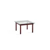 Hay Table basse Kofi Chêne Massif Rouge Grange u0026 Verre Clair - l 60 x L 60 x h 36 cm > Tables Basses & D'appoint