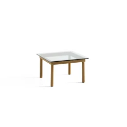 Hay Table basse Kofi Chêne Massif u0026 Verre Clair - l 60 x L 60 x h 36 cm > Tables Basses & D'appoint