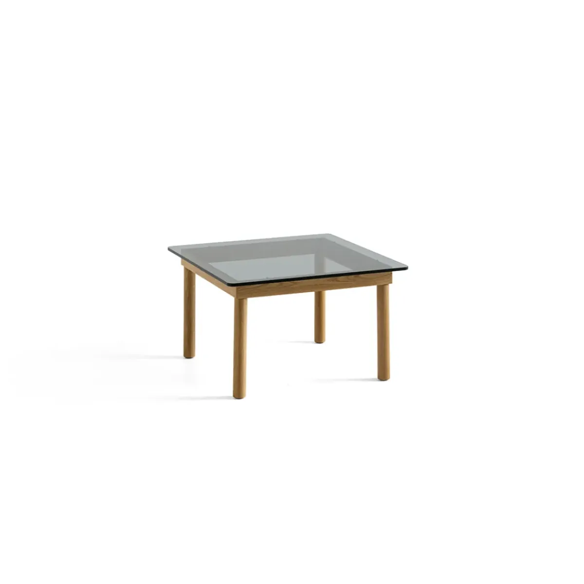 Hay Table basse Kofi Chêne Massif u0026 Verre Teinté Gris - l 60 x L 60 x h 36 cm > Tables Basses & D'appoint