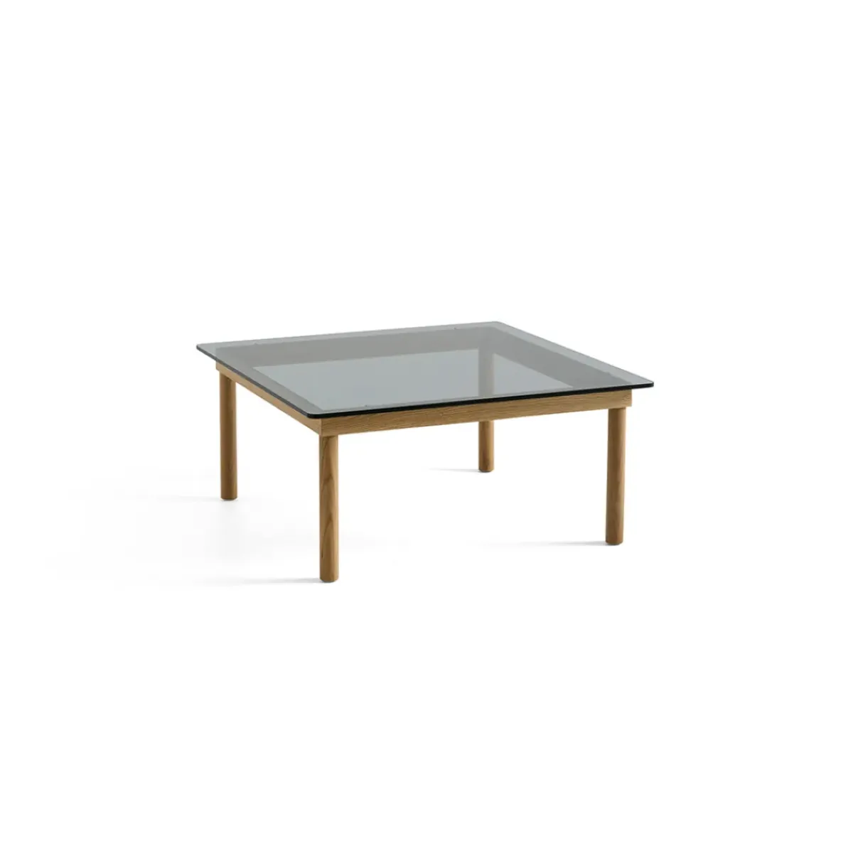 Hay Table basse Kofi Chêne Massif u0026 Verre Teinté Gris - l 80 x L 80 x h 36 cm > Tables Basses & D'appoint
