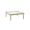 Hay Table basse Kofi Chêne Massif u0026 Verre Clair - l 100 x L 100 x h 36 cm > Tables Basses & D'appoint